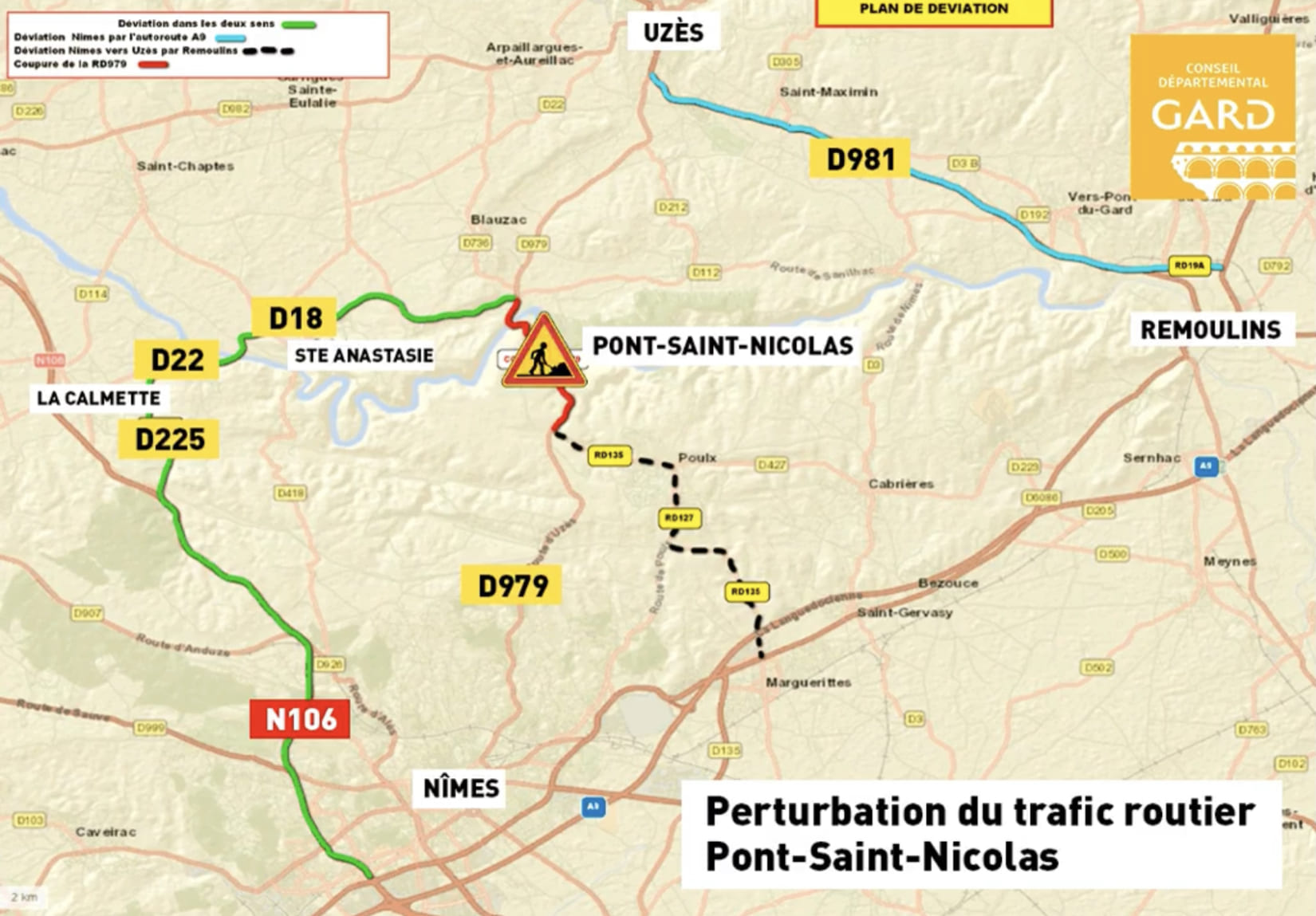 trafic_circulation_véhicles_poidslourds_route_barrée_déviation_fermée_détours_trajets_leréveildumidi