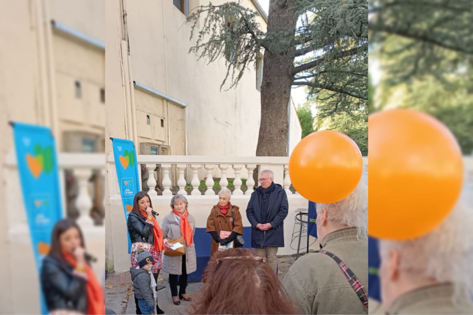 Banc violences femmes social soutient Alès