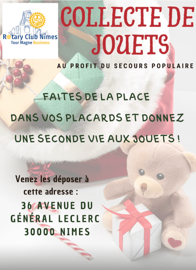 Nîmes : Collecte de jouets au profit du Secours Populaire