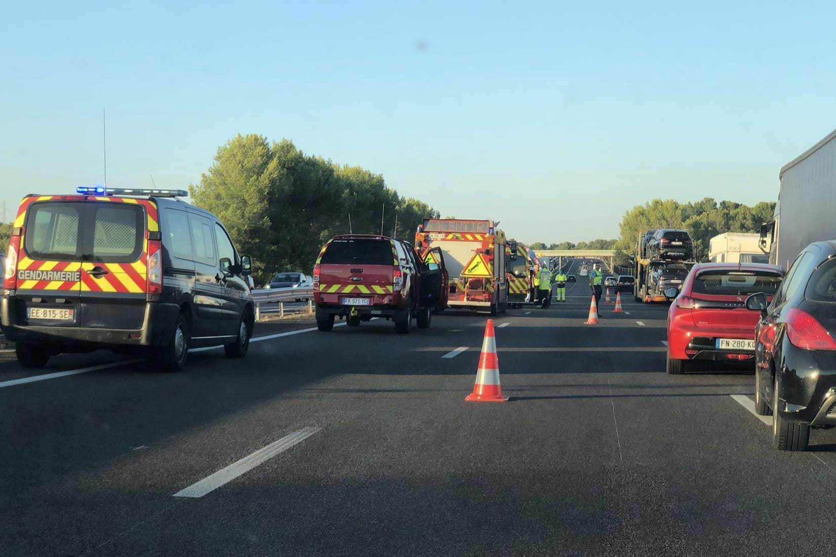 Accident blessés enfants voiture collision carambolage