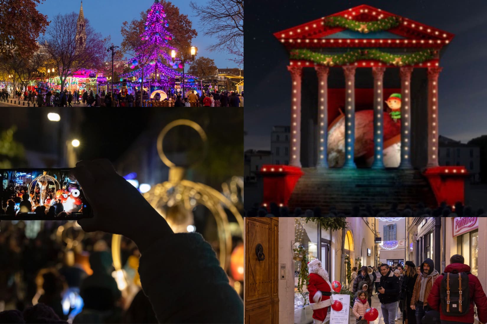 Festivités de Noël Nîmes Marché patinoire manèges illumination programme