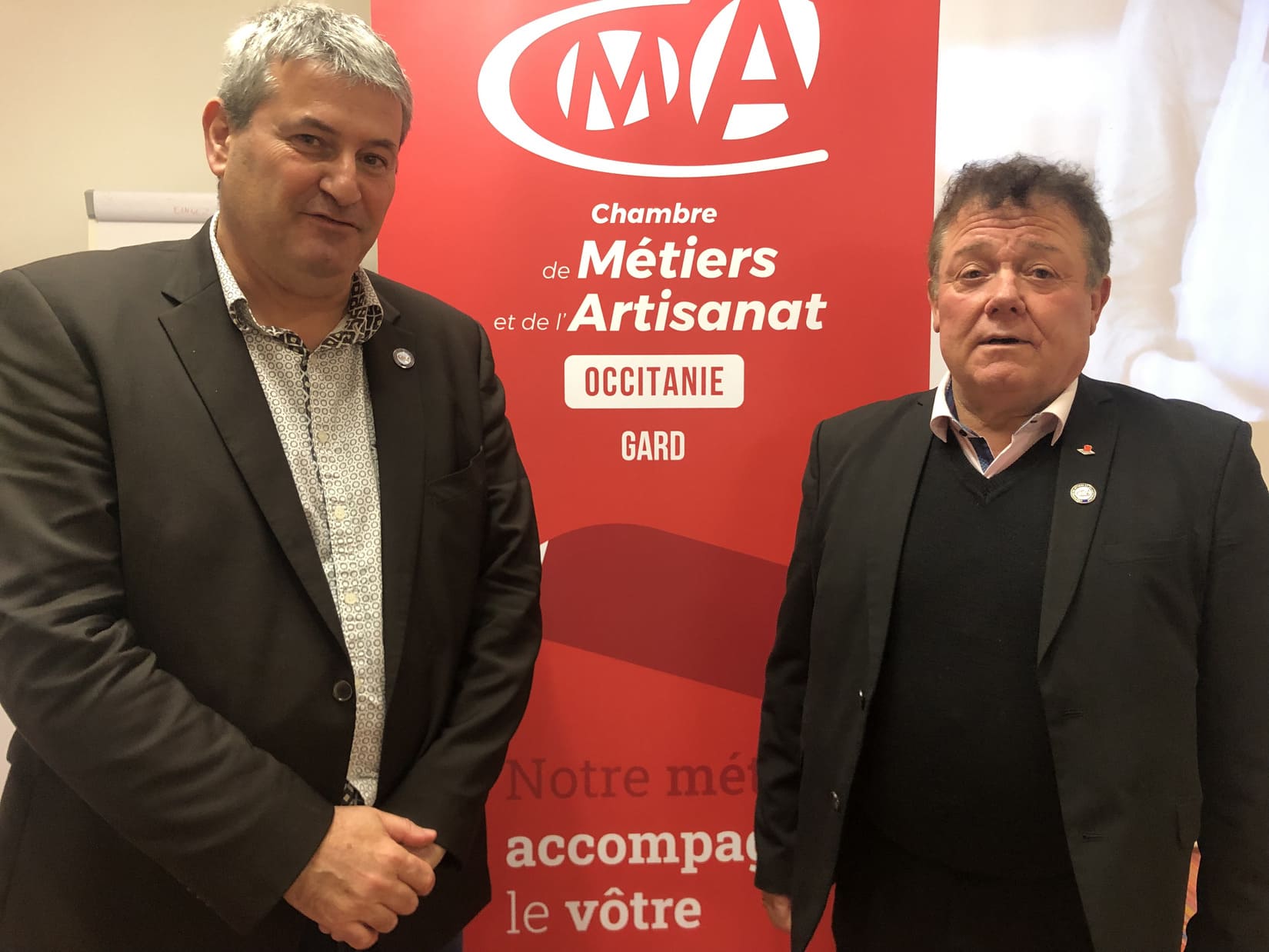 Xavier Perret et Christian Pujol côte à côte pour ce projet de CFA du nautisme. Crédit photo : GG