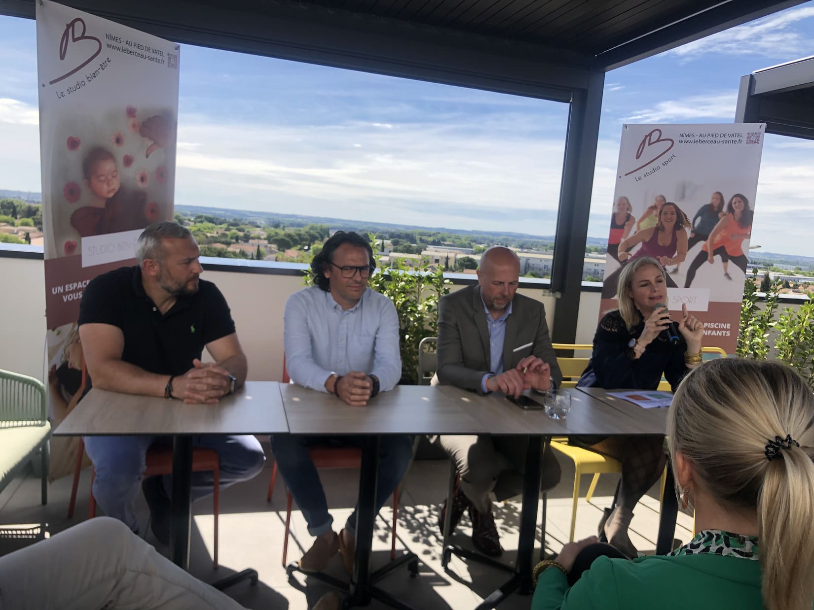 Les quatre actionnaires étaient présents pour la conférence de presse. Crédit photo : GG