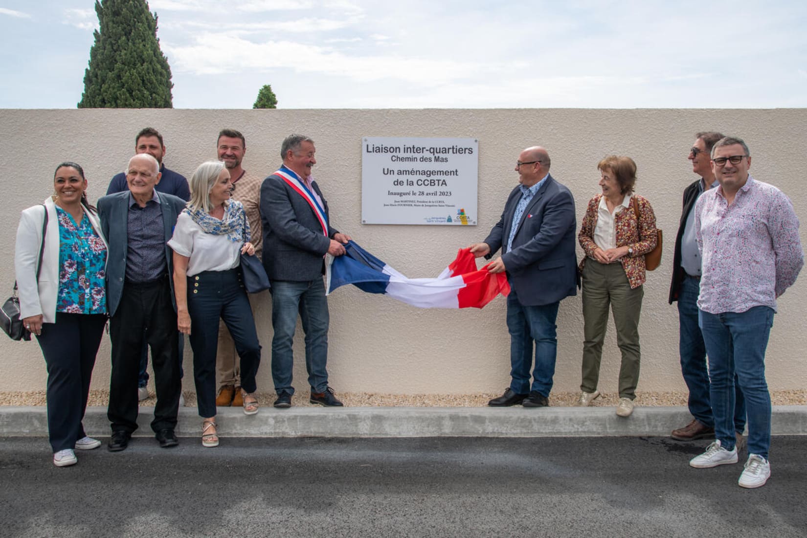 Inauguration liaison inter quartiers ccbta jonquièressaintvincent travaux leréveildumidi