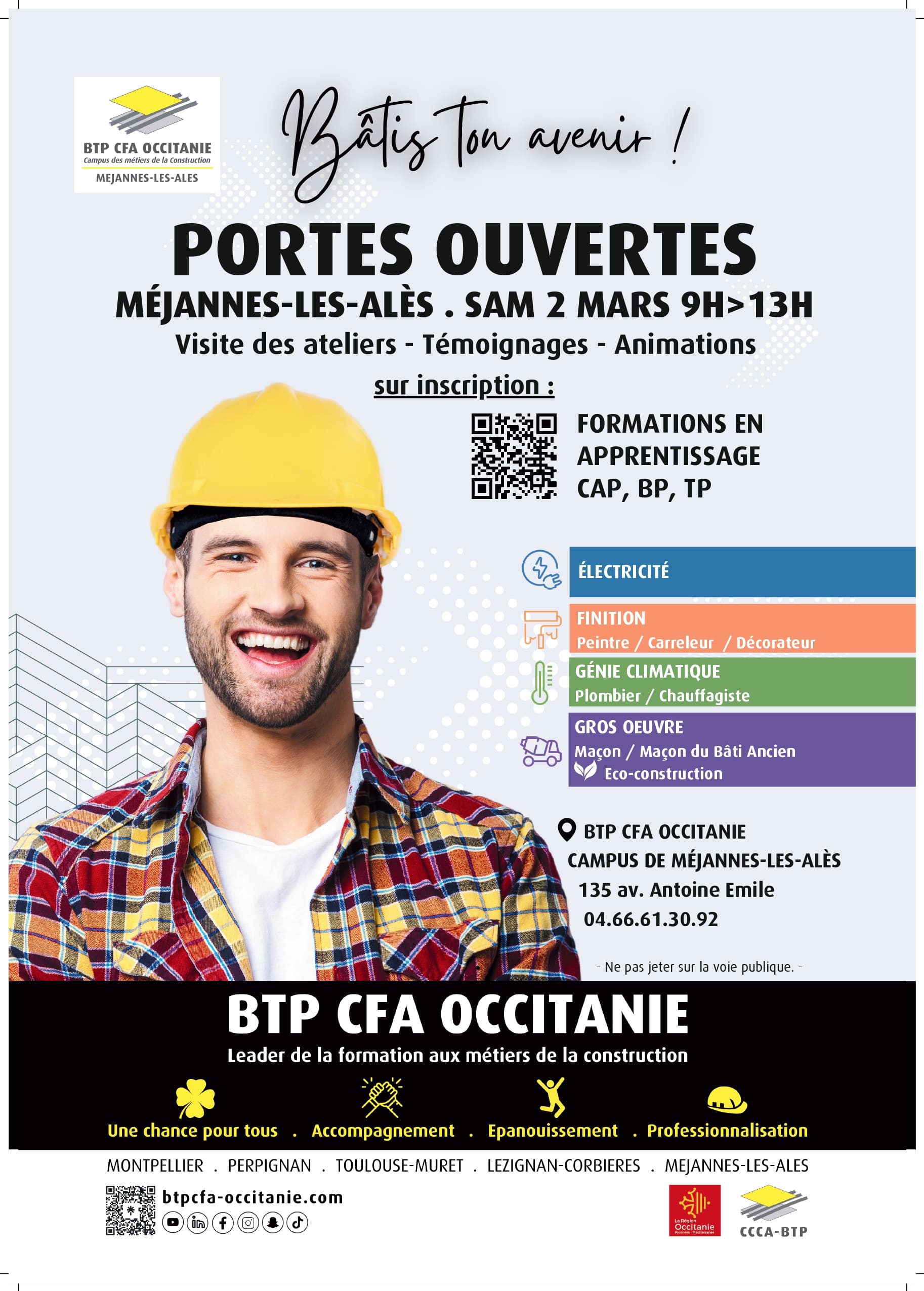 Formation Gard Ales Métiers Portes ouvertes