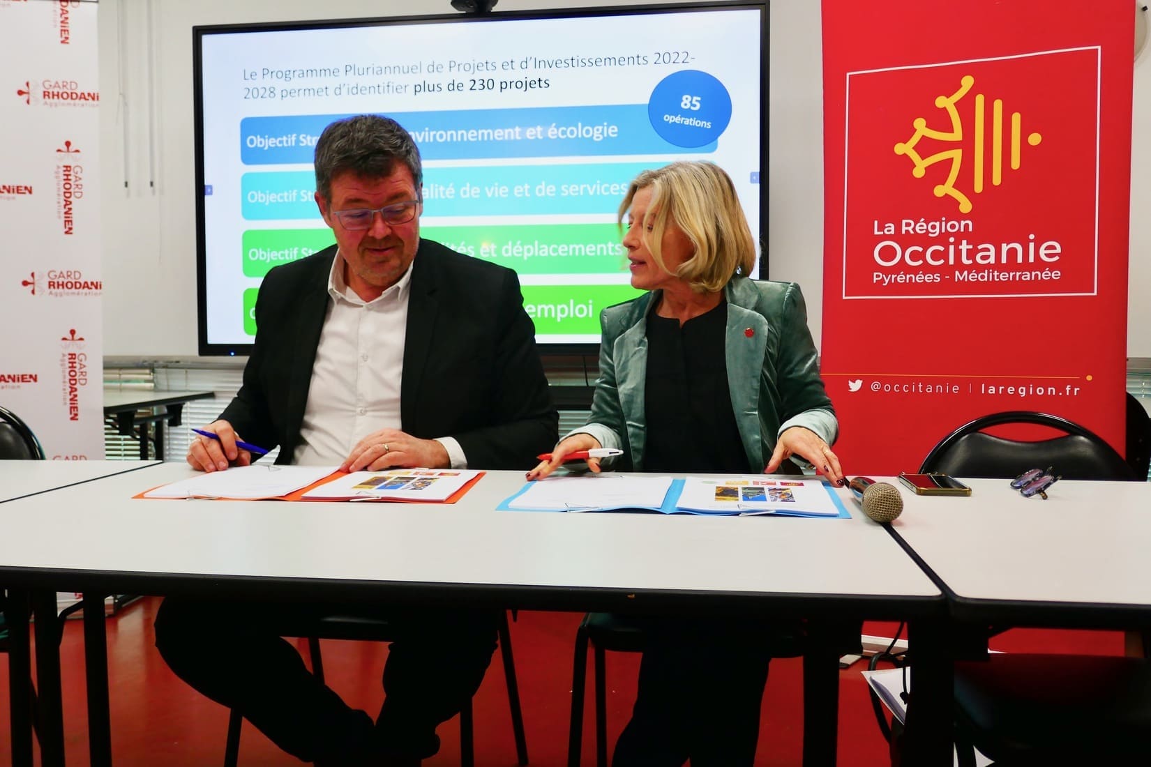 Aménagement territoire signature contrat territorial Occitanie projets financement routes