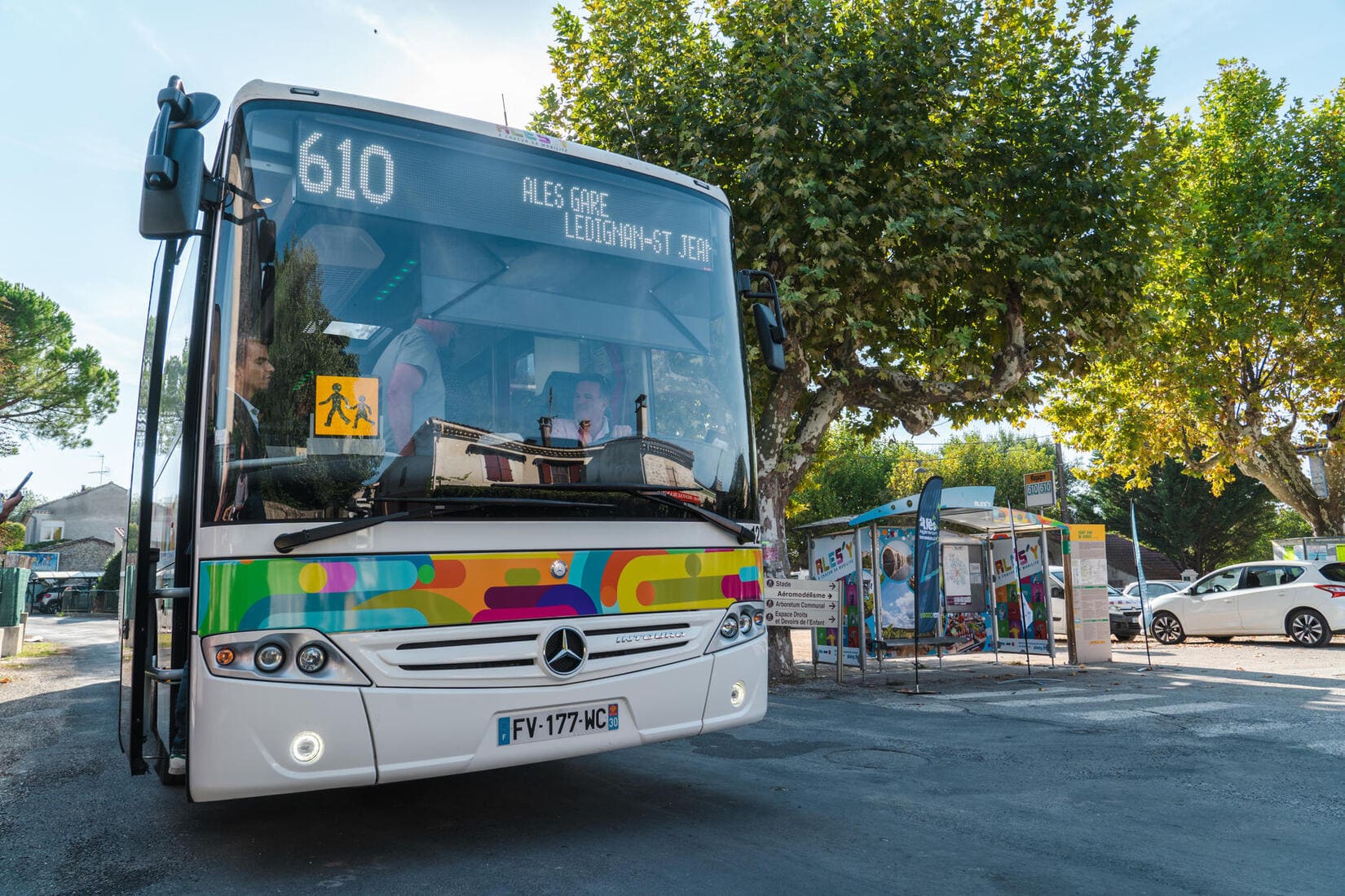 Transport Ales Bus Arrêt 