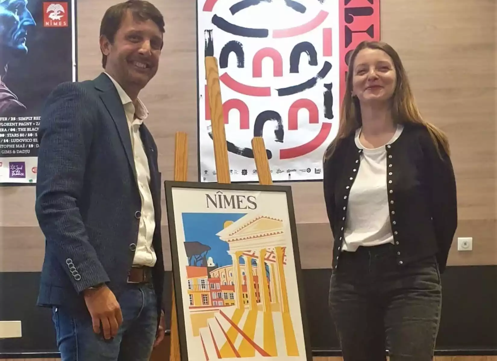 affiche nîmes tourisme marie doazan xavier douais