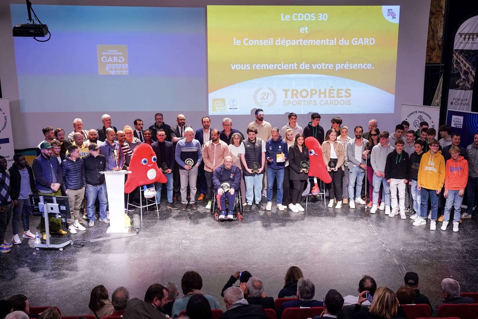 Trophées sportifs gardois 2023 Pont-du-Gard sports handicap