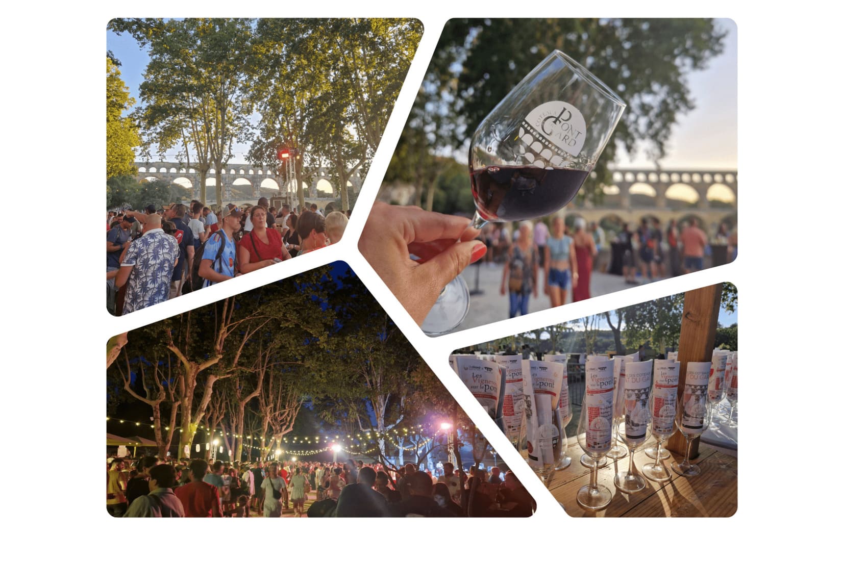 Soirée vignerons pont du gard dégustations musique vin