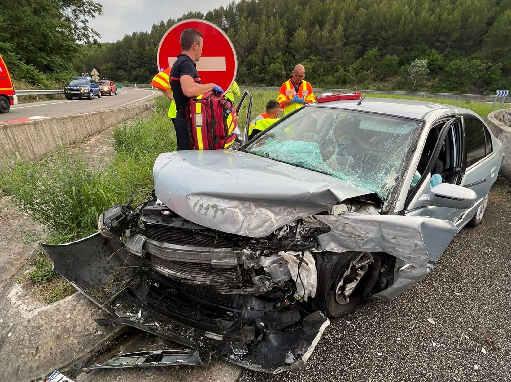 accident véhicule Gard Ners pompiers blessé