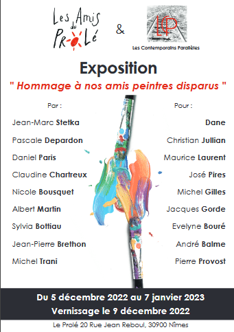 hommage_amis_peintres_disparus_exposition_vernissage_prolè_nimes_le_reveil_du_midi