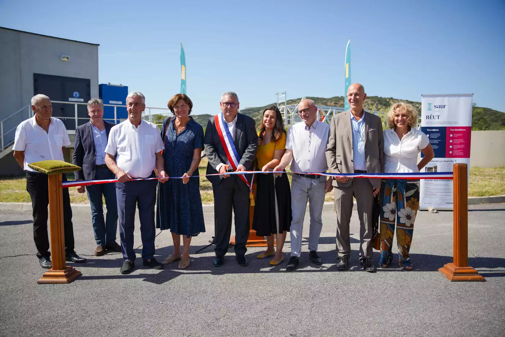 inauguration station épuration Remoulins Gard environnement