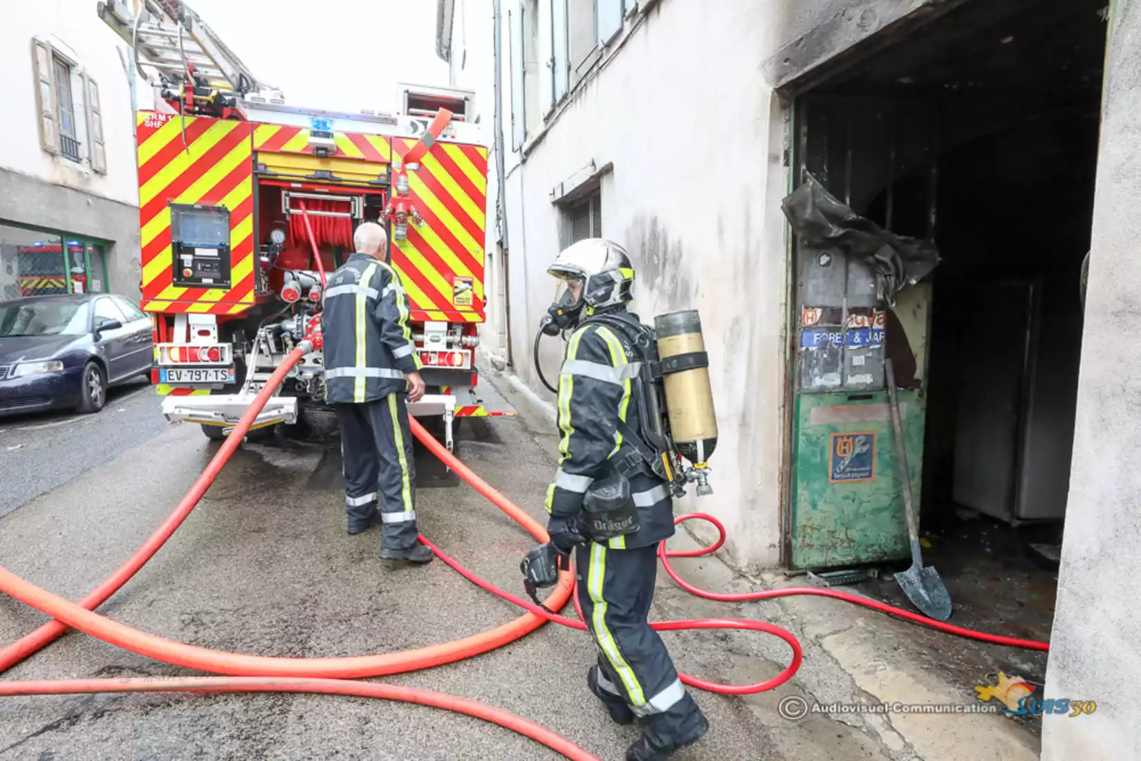 incendie maison aubais sapeurs-pompiers gard local