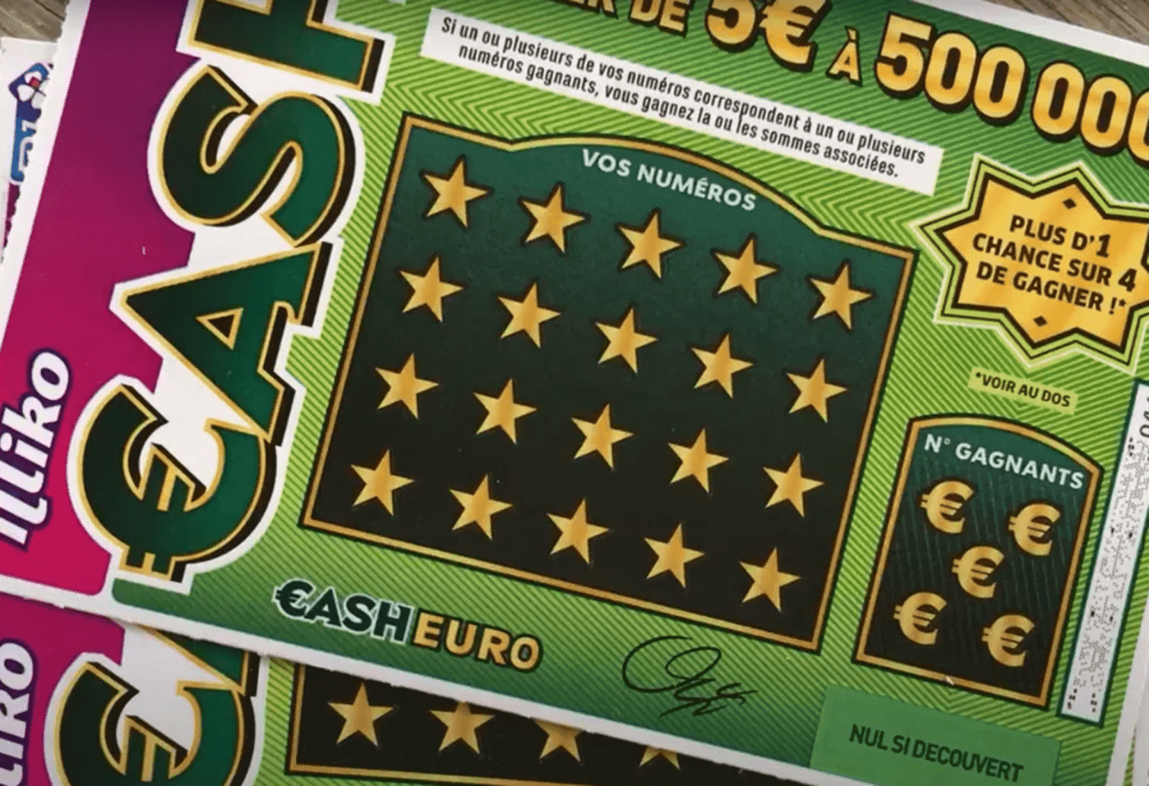 Jeu à gratter grattage gros lot tabac presse euromillion