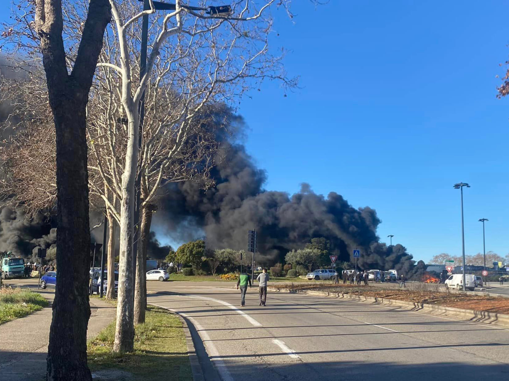 Gard Alès Routes Agriculteurs Manifestations