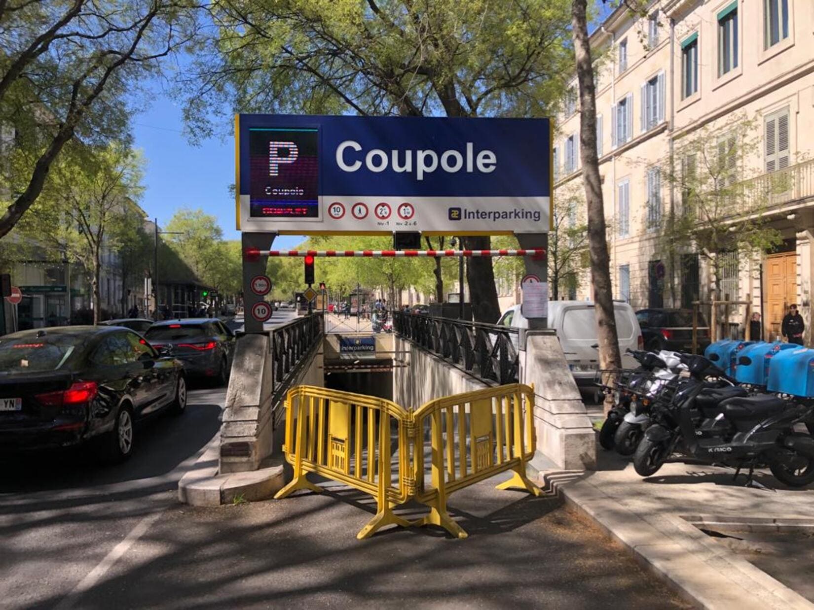 parking travaux point gard nimes coupole reouverture 