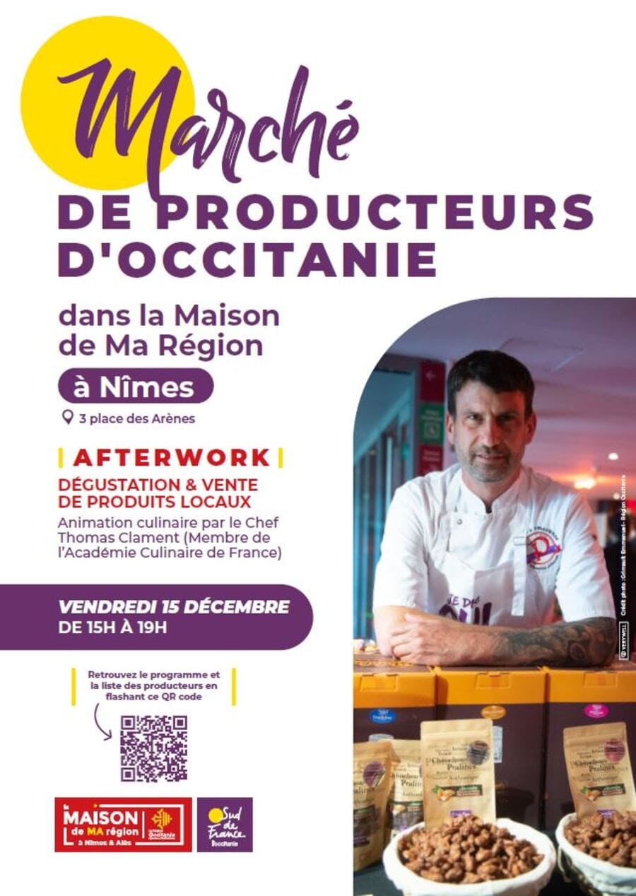 Marché de Producteurs d’Occitanie à la Maison de Ma Région à Nîmes